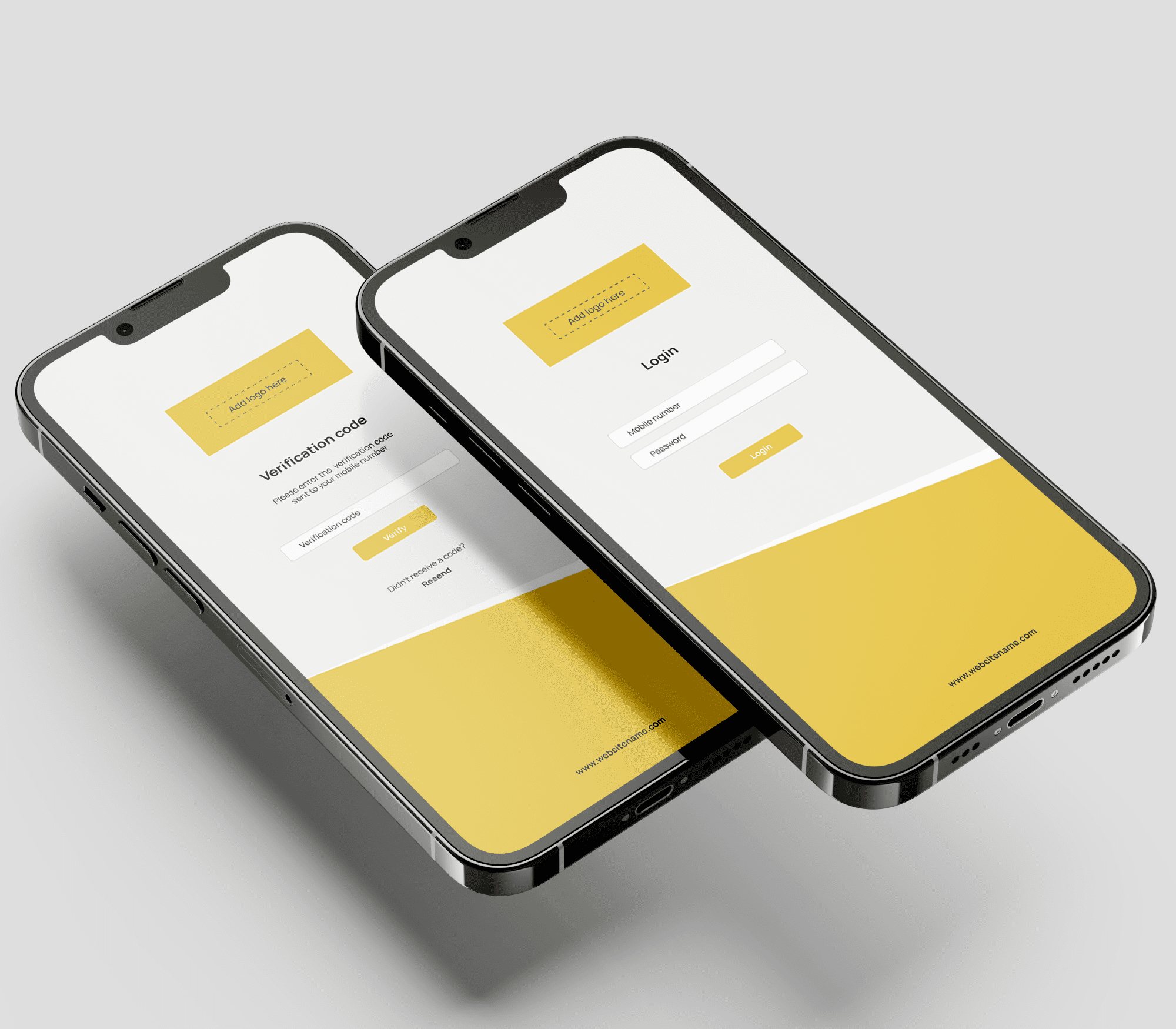 SMS login solution mockup